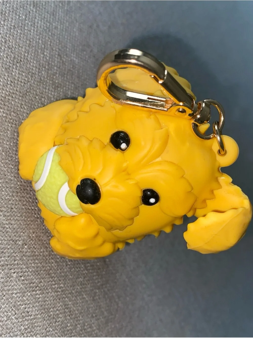 Bath & Body Works Pocketbac Yellow Dog Tennis Ball Sanitizer Holder Purse Charm